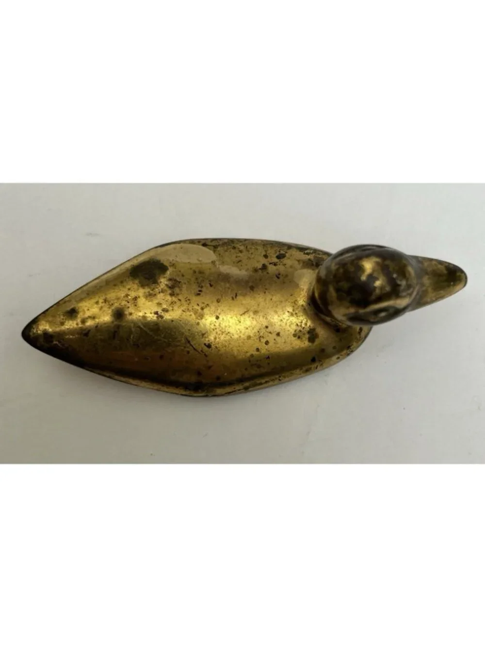 Vintage Solid Brass Mini Duck MCM Mid Century Modern Figurine Minimalist Decor